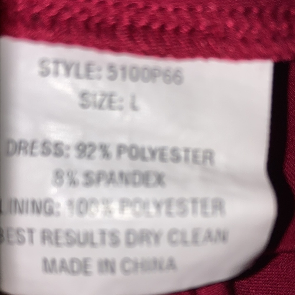 ABS Essentials Stretch Shift Sleeveless Dress Red L - Picture 6 of 6